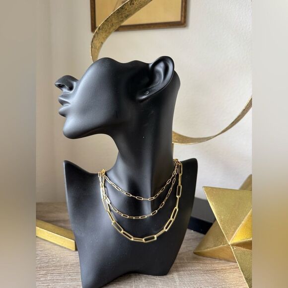 Elegant Gold Chain Necklace A1241 - Picture 5 of 5